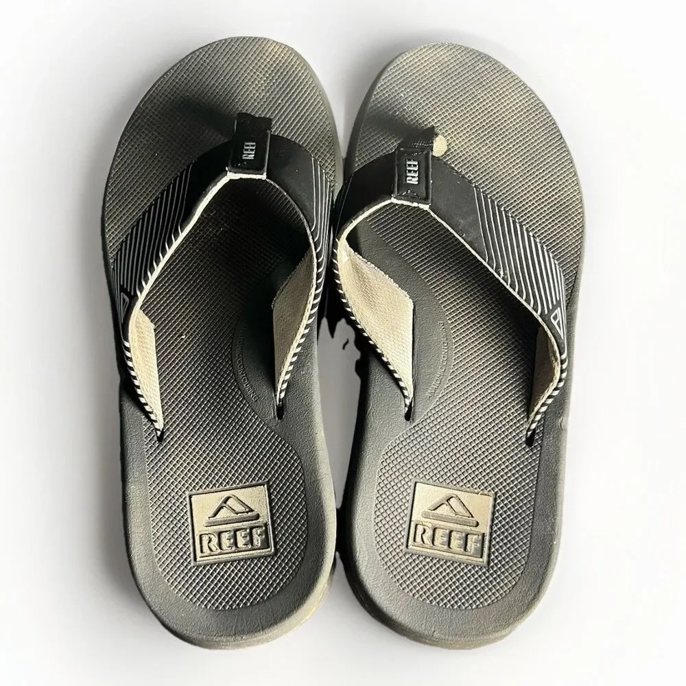 Reef‎ Men's 8 Phantom II Sandals Black White